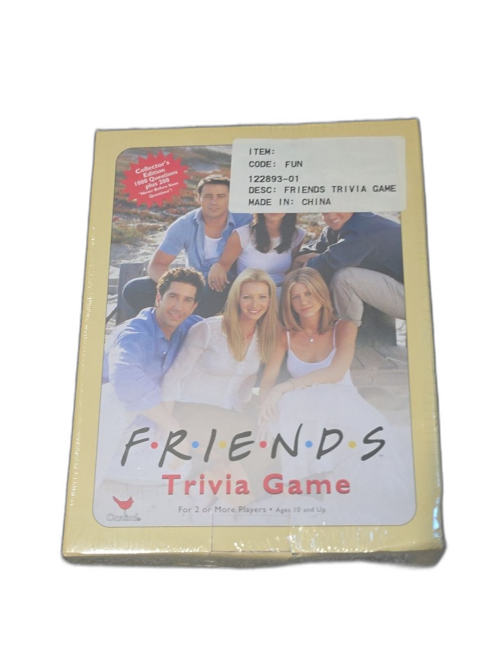 NWT FRIENDS Trivia Game – Yellow and White Box with Cast Photo